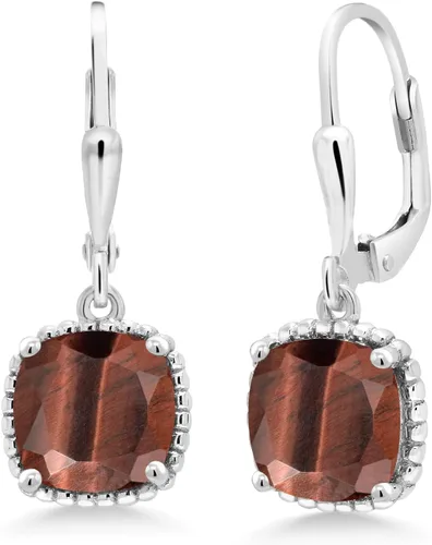 Vista 78 de Gem Stone King Aretes colgantes de plata de ley 925 de 0.315 pulgadas para mujer
