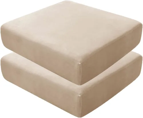 Vista 108 de Fundas de asiento de terciopelo ultra suave, fundas de cojín de asiento suave SOFE fundas de sofá con parte inferior elástica lavable funda