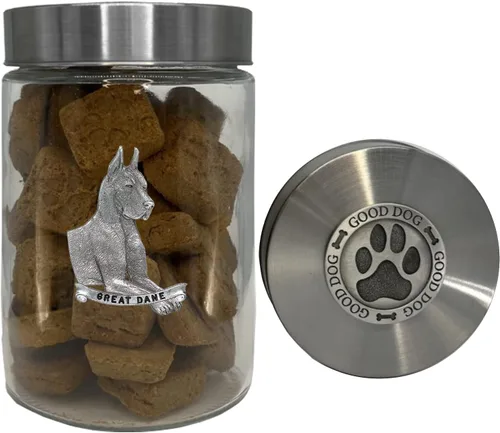 Vista 26 de Heritage Pewter Basset Hound Good Dog Treat Jar – Tarro de golosinas de 34 onzas con tapa hermética a rosca Regalo para propietarios de Basset