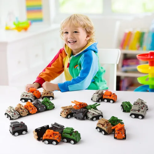 Vista 3 de 30 mini autos de tracción para niños, niños pequeños de 3 a 8 años de edad, juego de vehículos a granel de carreras, regalos de fiesta, caja