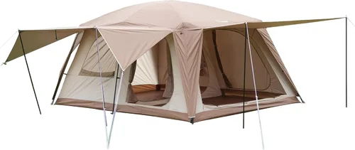 Vista 9 de Vidalido Tienda de campaña para 8-10 personas con 3 puertas y 2 habitaciones, tiendas de campaña grandes tipo cabaña familiar, tienda de campaña