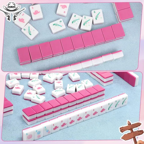 Vista 7 de Disco Western Cowboy Cowgirl Grabado American Mahjong Juego