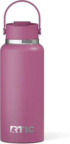 Vista 8 de RTIC - Botella de agua Outback de 32 oz (1 L), con revestimiento de cerámica, aislada, de acero inoxidable, doble pared con aislamiento al vacío