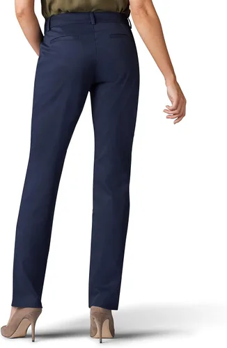 Vista 2 de Lee - Pantalón para mujer de pierna recta corte holgado antiarrugas
