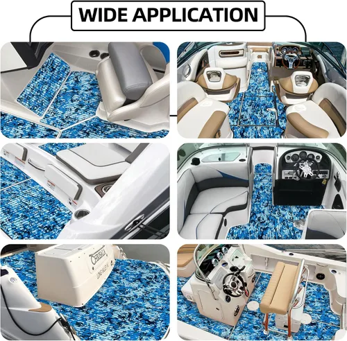 Vista 8 de FOCEAN Suelo de Barco de Espuma EVA Cubierta de Barco Suelo Marino Camuflaje Alfombrillas Marinas Autoadhesivas para Barcos Yate Kayak RV Ocean Camo