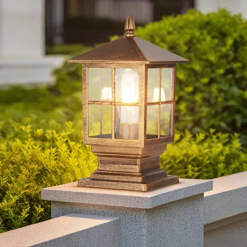 Vista 10 de SLAWA Lámpara de poste para exteriores, modernas luces de columna para exteriores, IP54, impermeables, de aluminio, iluminación al aire libre
