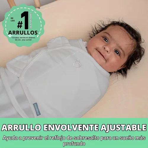 Vista 2 de SwaddleMe by Ingenuity - Manta para bebé para todas las estaciones, 2 capas de giro rápido para cambiar de 1.0 a 2.5 TOG, tamaño 0-3 meses, 7-14