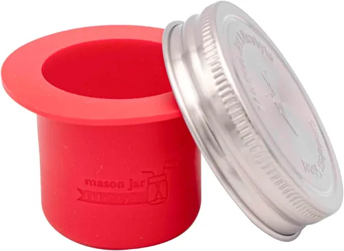 Vista 10 de Mason Jar Lifestyle Taza divisora para ensaladas, salsas y aperitivos. Contenedor de almuerzo Bento sin plástico (gris carbón, boca normal)