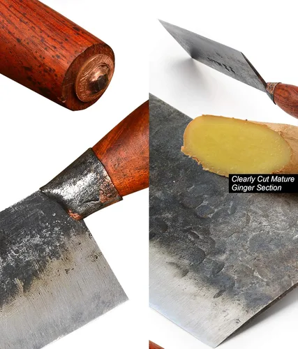 Vista 8 de Cuchillo de cocina forjado martillado a mano ZhenSanHuan