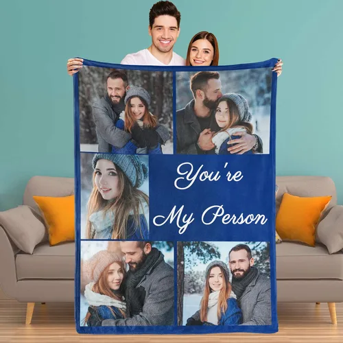 Vista 16 de Youltar Manta personalizada con fotos de texto, mantas personalizadas con imágenes para novia, parejas, marido, esposa, boda, utilizada como regalo