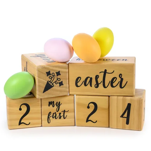 Vista 11 de MAINEVENT Bloques de hitos mensuales para bebés, juego completo, accesorios de fotografía para recién nacidos, los mejores regalos de baby shower
