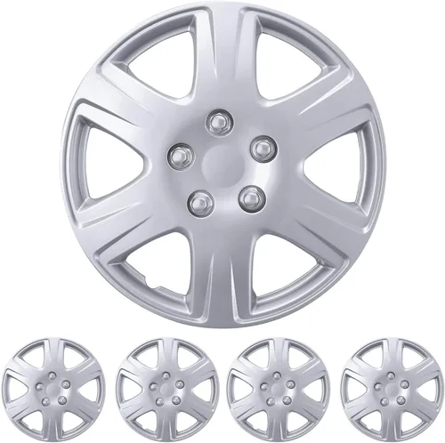Vista 8 de BDK Juego de 4 tapacubos de alta calidad para llantas de 16 pulgadas para autos, camiones, SUV, camionetas, repuesto directo de equipo original