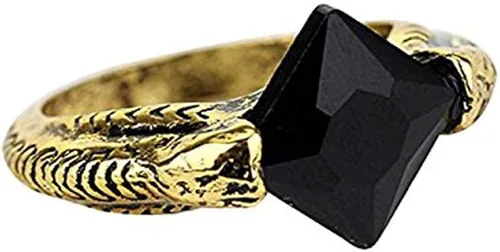 Vista 6 de MAIWEIXI Anillo de horcrux de cristal, reliquias de la muerte, anillo mágico, piedra de resurrección, bronce retro, Zinc, no conocido