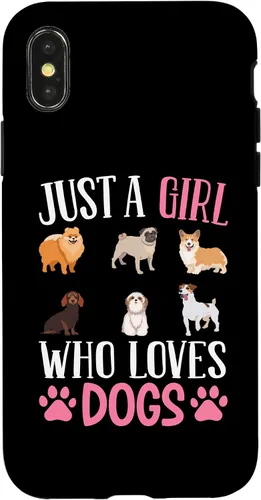 Vista 4 de Funda para iPhone 14 Just A Girl Who Loves Dogs Dog Girl