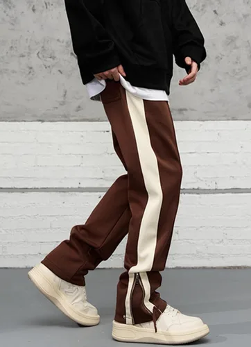 Vista 33 de Pantalones deportivos de gamuza sintética para mujer, pantalones de baile acampanados para hombre