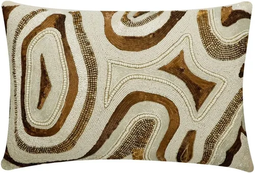 Vista 81 de The HomeCentric Fundas de almohada lumbares doradas de 12 x 14 pulgadas (11.8 x 13.8 in), de piel sintética, con diseño de animales, estilo moderno