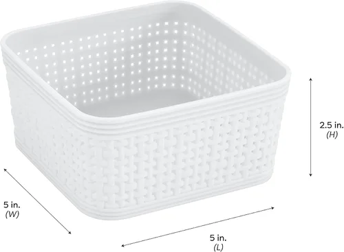 Vista 15 de Simplify Juego organizador de 6 piezas Contenedores de varios tamaños Multiuso Oficina Escritorio Dormitorio Baño Cesta