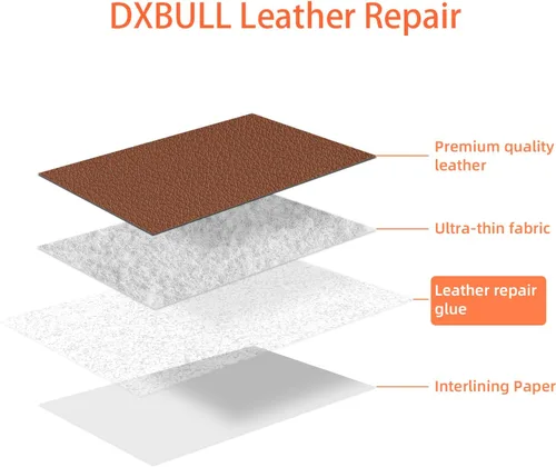 Vista 3 de DXBULL Parche de reparación de cuero grande de 17.3 x 78.7 pulgadas, cinta de reparación autoadhesiva para muebles, sofás, asientos de automóvil
