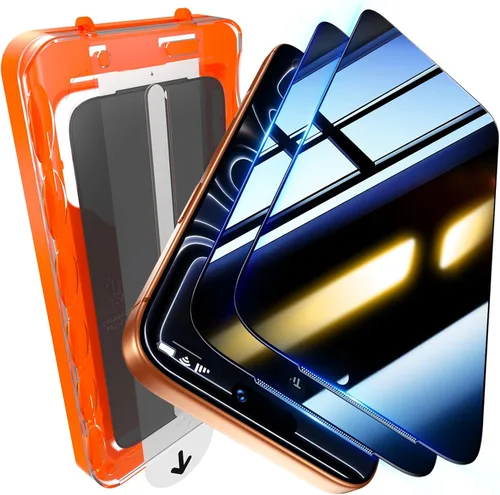 Vista 8 de UniqueMe Protector de pantalla de privacidad de 360° para iPhone 17 Pro 360°-negro