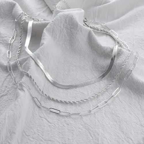 Vista 6 de CHESKY Collar de cadena de serpiente chapada en oro de 14 quilates, collar de espiga de oro, gargantilla de oro para mujeres y niñas, regalos