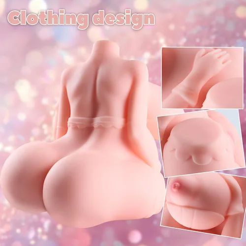 Vista 4 de Muñeca sexual embarazada de 8.2 libras, masturbador masculino, torso masculino, muñecas sexuales vestidas con pechos grandes, culo vientre y coño