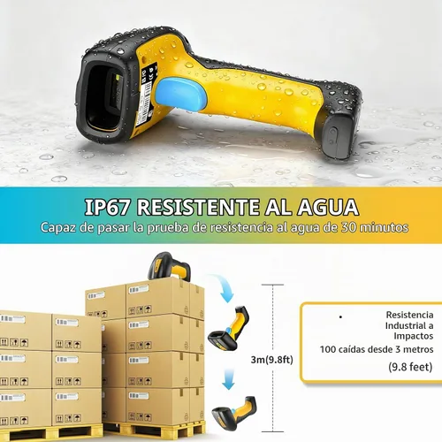 Vista 3 de NETUM Escáner industrial actualizado del código de barras de Bluetooth QR