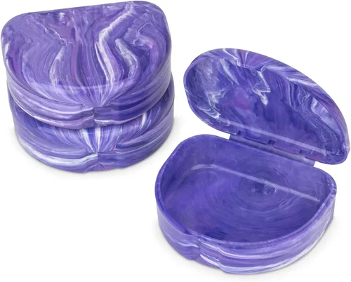 Vista 27 de Practicon Estuches para Retenedores de Mármol, Estuche para Alineador de Ortodoncia, Soporte para Protector Bucal (Paquete de 3) (Algodón de Azúcar)