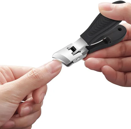 Vista 8 de Cortauñas inclinada antisalpicaduras con apertura de mandíbula ancha, cortador de uñas resistente con mango cómodo, perfecto para cortaúñas de pies