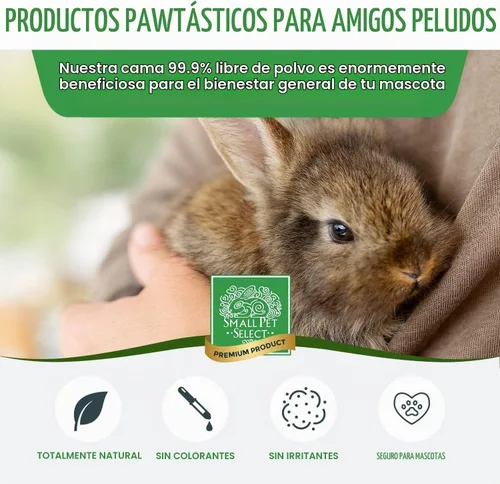 Vista 4 de Small Pet Select - Ropa de cama de papel blanco, cobaya, control de olores, 56 L
