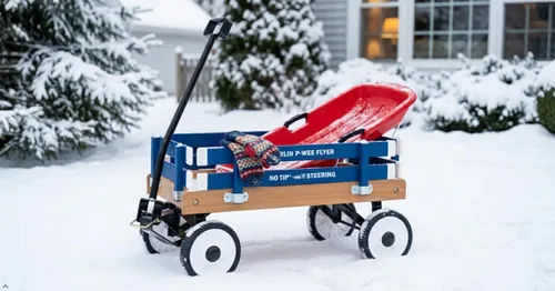 Vista 5 de AmishToyBox Berlin P-Wee Wagon - Modelo F257 - Amish fabricado en Ohio, Estados Unidos (azul)