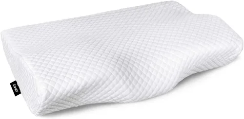 Vista 16 de ZAMAT Almohada de espuma viscoelástica para aliviar el dolor de cuello, almohada cervical ergonómica ajustable para dormir, almohada ortopédica