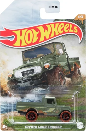 Vista 4 de Hot Wheels 2022 - Toyota Land Cruiser - Caminos de barro todoterreno 4/5 [Verde]