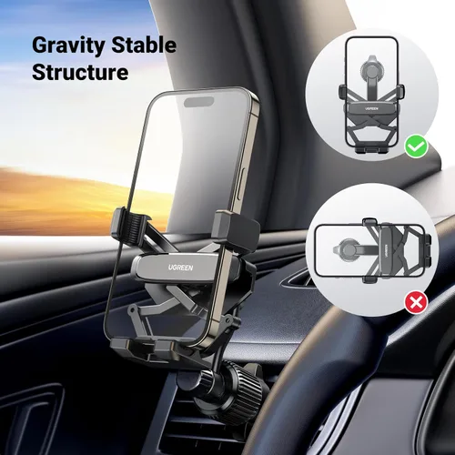 Vista 5 de UGREEN Paquete de soporte para teléfono de coche con rotación magnética de montaje de coche Magsafe