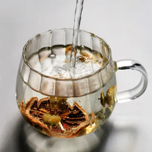 Vista 7 de NUOBESTY 2 tazas de cristal de la calabaza de la taza transparente de la forma de la calabaza tazas taza de café claro beber taza con la manija taza
