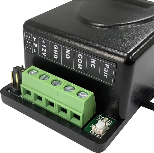 Vista 2 de UHPPOTE 433.92MHz 1 canal RF inalámbrico control remoto interruptor Fob 12VDC Transmisor de 2 botones para control de acceso, abridor de puerta