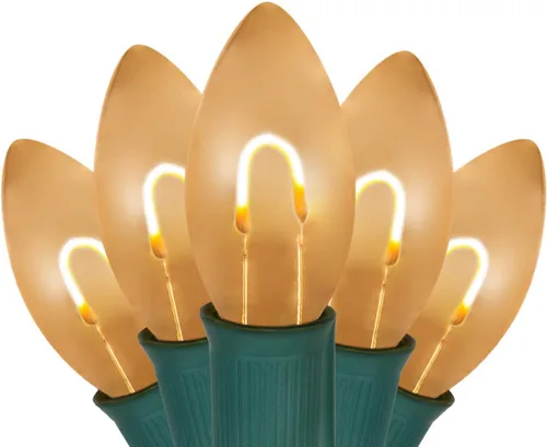 Vista 8 de Wintergreen Lighting - Luces navideñas inastillables FlexFilament LED C9