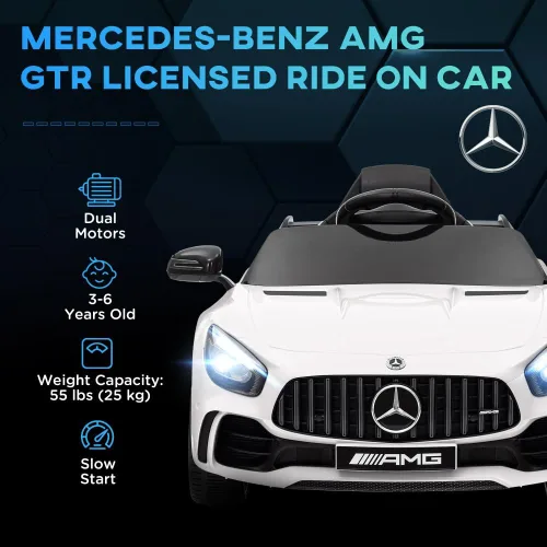 Vista 5 de Auto de paseo para niños, con licencia Mercedes-Benz AMG GTR
