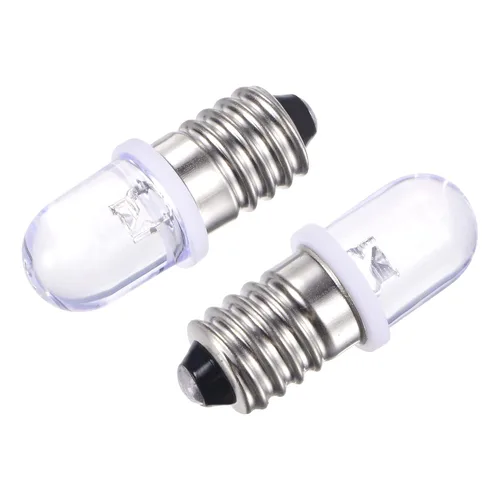 Vista 10 de MECCANIXITY Bombilla LED E10 con base de tornillo DC 3V 0.25W Round Top Mini Spot Light con caja de almacenamiento, color verde, paquete de 10