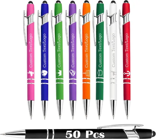 Vista 11 de Bolígrafos personalizados personalizados con nombre y logotipo, bolígrafo grabado, bolígrafos personalizados para oficina, negocios, lápiz