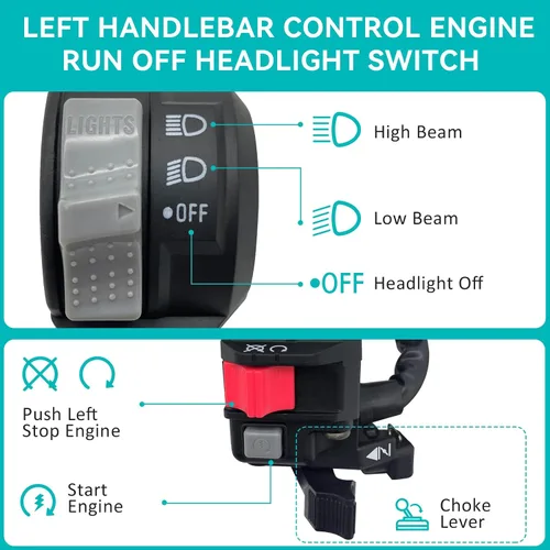 Vista 5 de Compatible con Yamaha Big Bear 400 Kodiak 400 Grizzly 400 2000-2001 Interruptor de parada de arranque y relé de solenoide de arranque y enchufe