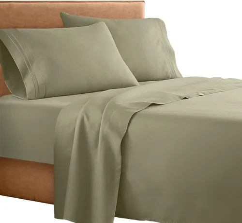 Vista 4 de Juego de sábanas para dormitorio de 4 piezas, colección 1500 Clara Clark.