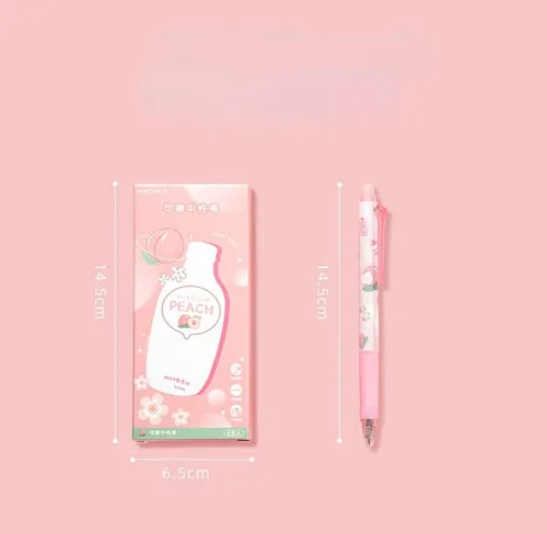 Vista 7 de 6 bolígrafos kawaii borrables con borradores, bonitos bolígrafos de gel con estampado de dibujos animados kawaii de 0.020 in, bolígrafos de tinta