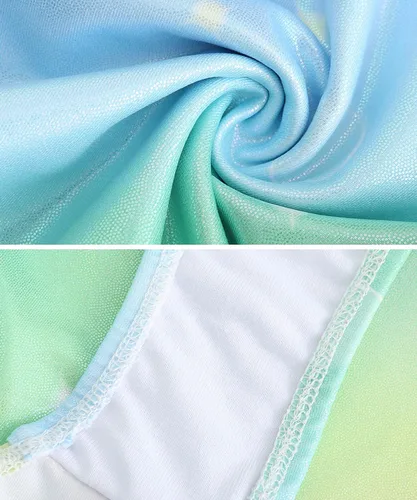 Vista 3 de Happy Cherry Leotardos de gimnasia para niñas, brillante, atlético, unitardo, ropa de baile