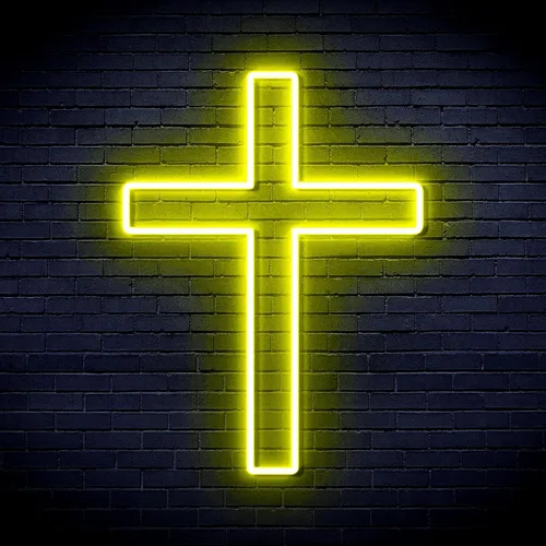 Vista 11 de ADVPRO Cruz Jesús Decoración Para El Hogar Flex Silicona LED Neon Sign - Azul - st16s33-fnu0059-b