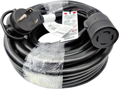 Vista 6 de Parkworld 885446 NEMA TT-30P a L14-30R Cable adaptador de generador de 30 amperios, adaptador de interruptor de transferencia, enchufe macho RV 30A