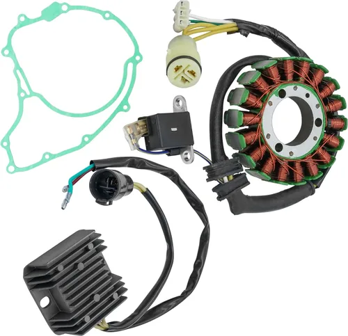 Vista 7 de Caltric Estator, regulador y junta compatible con Honda Trx300 Trx-300 Fourtrax 300 1993-2000