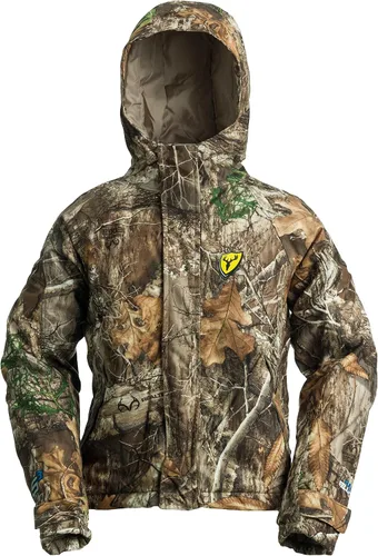 Vista 3 de Blocker Outdoors Drencher - Chaqueta de caza con capucha y cremallera completa, transpirable, impermeable, con capucha y cremallera completa