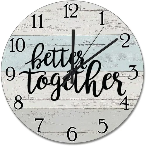 Vista 16 de Trust in the Lord With All Your Heart - Reloj de pared con versículo bíblico – Arte de cita religiosa de madera cristiana inspiradora – Madera