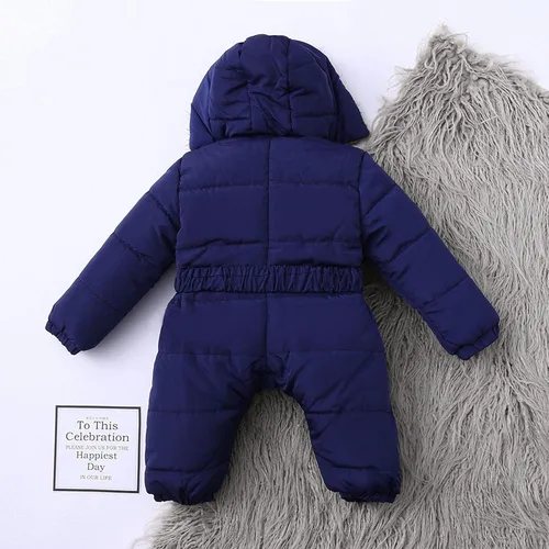 Vista 6 de Traje de nieve de invierno para bebé, traje de invierno con capucha, traje de nieve para 3 a 24 meses