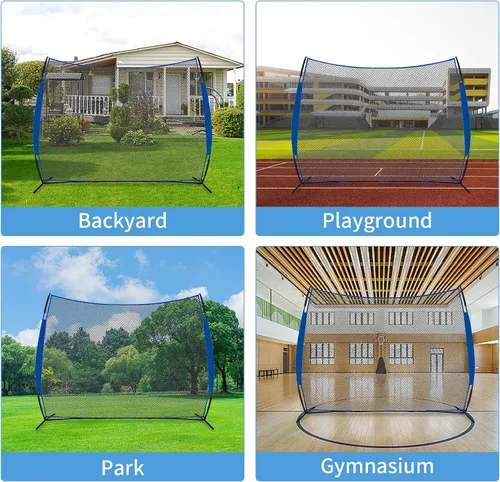 Vista 7 de Baseball Barrier Backstop Net Heavy Duty Portable with Carry Bag for Softball Lacrosse Training for Backyard Adults Practice